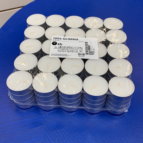 100x GLIMMA Pack of White Tealight Candles holiday Christmas candles new - Picture 5 of 5
